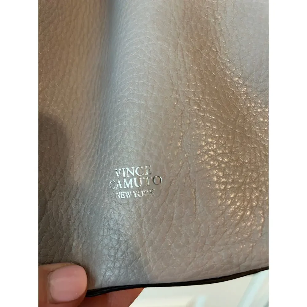 Vince Camuto Genuine Leather Grey Hobo Bag